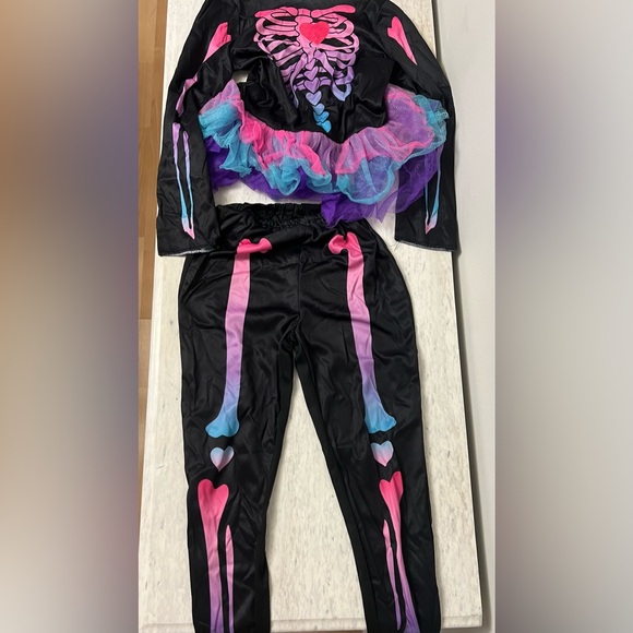 Rainbow skeleton kids costume - Picture 2 of 2